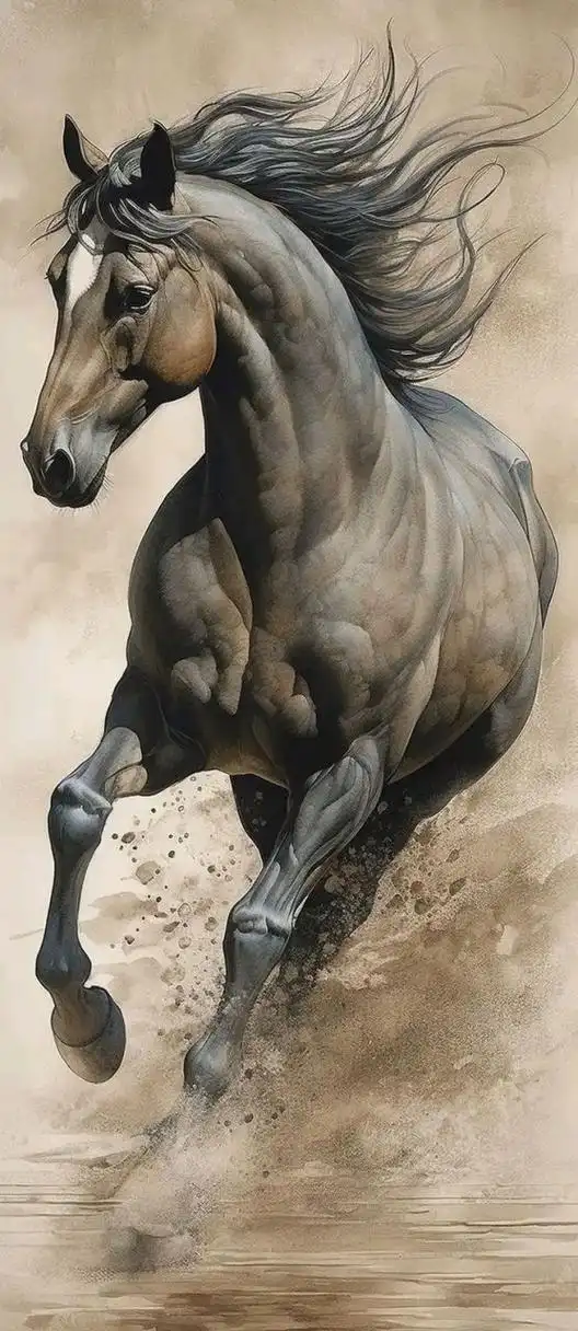 骏马奔腾壁纸,马到功成 一马当先春来报,万马奔腾威武耀 #4月创作打卡