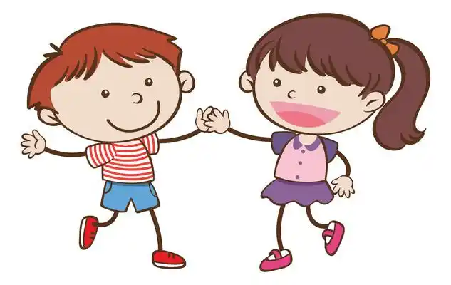 互相击掌的小朋友图片_卡通手绘_编号11653627_红动中国