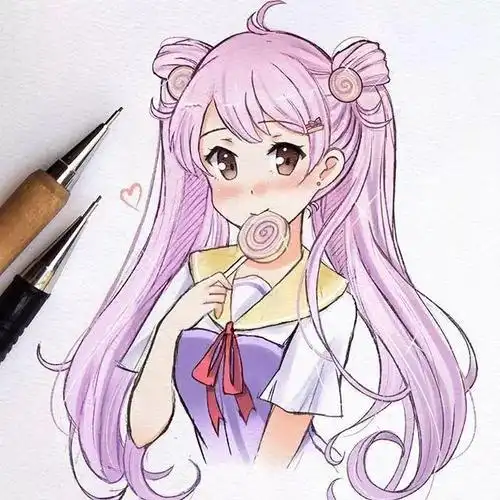 适合新手画的小清新二次元动漫美少女线条迷人看了就会会爱上