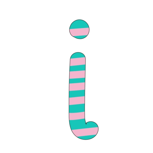 条纹字母i图片