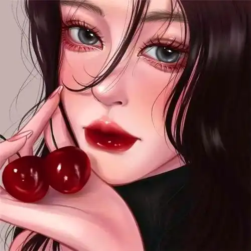 酷酷的头像手绘插画女孩时尚高清图片