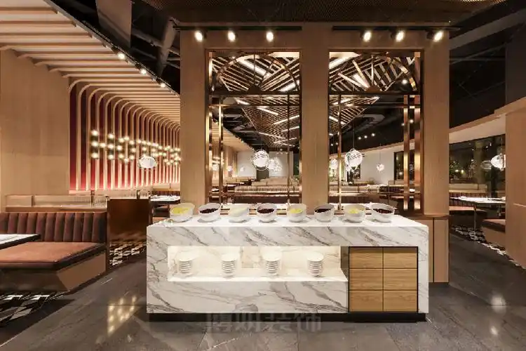 巴音郭楞大型火锅店装修设计-案例效果图-博妍装饰