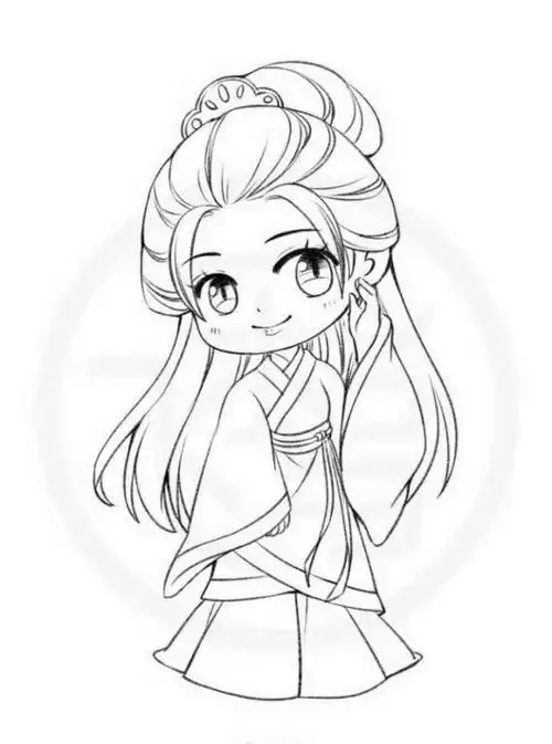 古装女孩儿简笔画