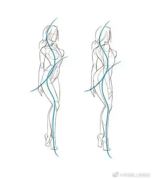 服装手绘 人体基础比例 人体动态 腿部手部 分享给大家～ 服装人体工
