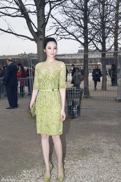 组图:吴佩慈透视绿裙亮相巴黎时装周收官秀_高清图集_新浪网