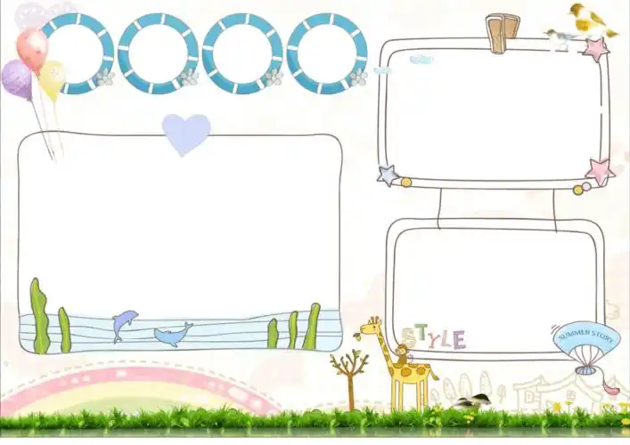 小学一年级读书手抄报a4彩色模板1