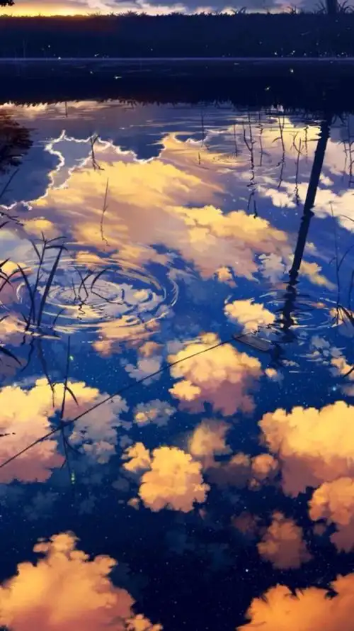 二次元 风景 天空 星星 壁纸 锁屏 唯美 梦幻 插画 手绘 动漫 小清新