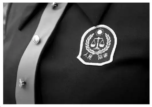 制服上的人民陪审员标志.