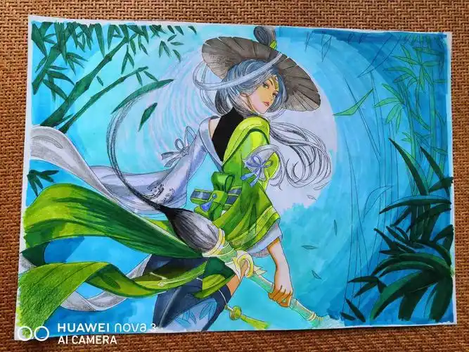 马克笔王者荣耀上官婉儿第一副人物练习242