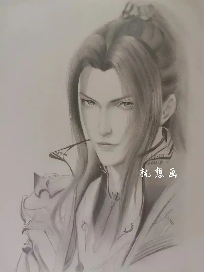 斗罗大陆唐三手绘.束发三哥来啦91#画画 #手绘 #唐三 # - 抖音