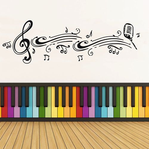 创意音符贴纸音乐墙贴卧室客厅背景墙面装饰琴行钢琴教室布置贴画