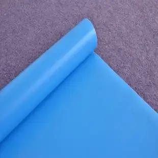 pvc自粘墙纸壁纸 加厚即时贴膜天蓝色广告刻字墙贴纸翻新纯色包邮