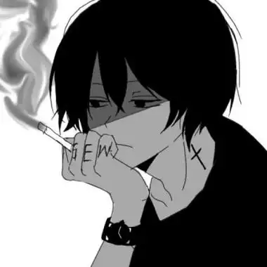 高清超酷特别丧的头像男抑郁动漫图片