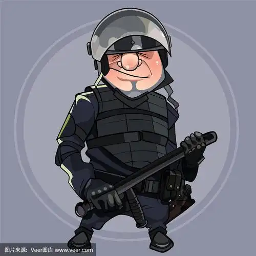 卡通人物以特种部队的形式出现在身上