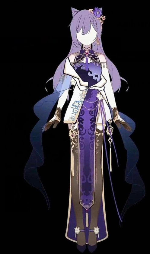 刻晴:新月绣裳 公主型(舞会礼服形)凝光:纱中幽兰 冷色系(皇室高腰形)