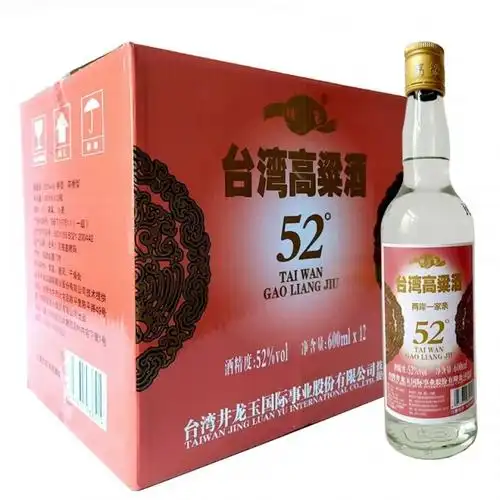【顺吉】台湾高粱酒 金门白酒粮食酒浓香型白酒52度600ml*12瓶