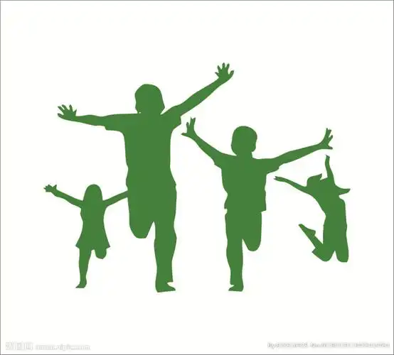 奔跑人物剪影图片