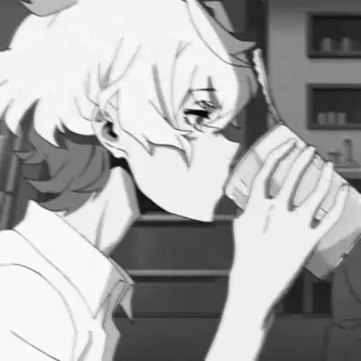 江孑帅气黑白丧系伤感动漫男生头像