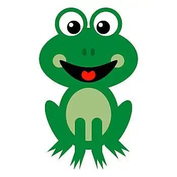 微笑,池蛙,卡通,隔绝,白色背景