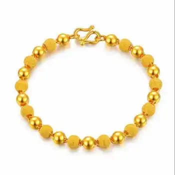 老凰祥款真1金手链女转运珠纯1金手链女士款手镯黄1金链子可调节送礼