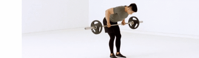 动作三:哑铃划船