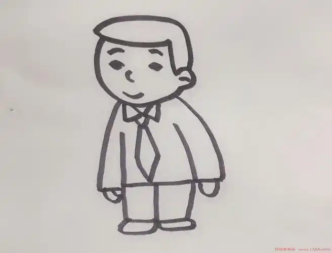 爸爸的简笔画 爸爸怎么画图片-卡通人物简笔画-欣欣简笔画