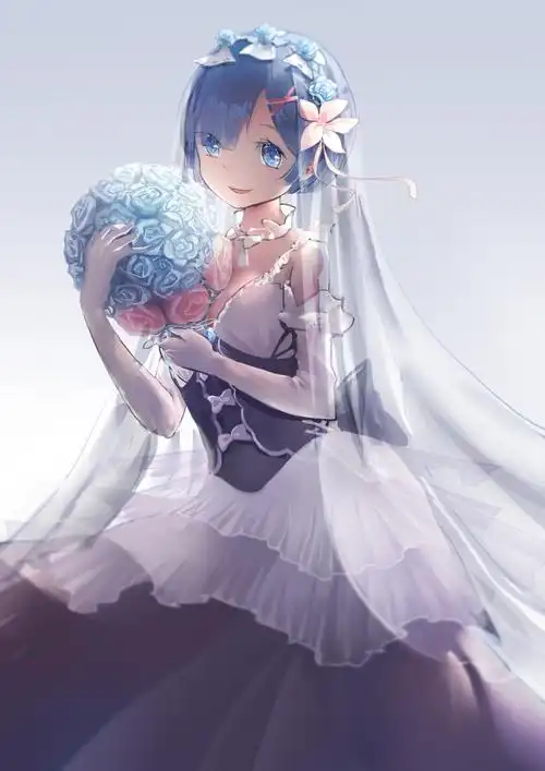 蕾姆婚纱手机壁纸