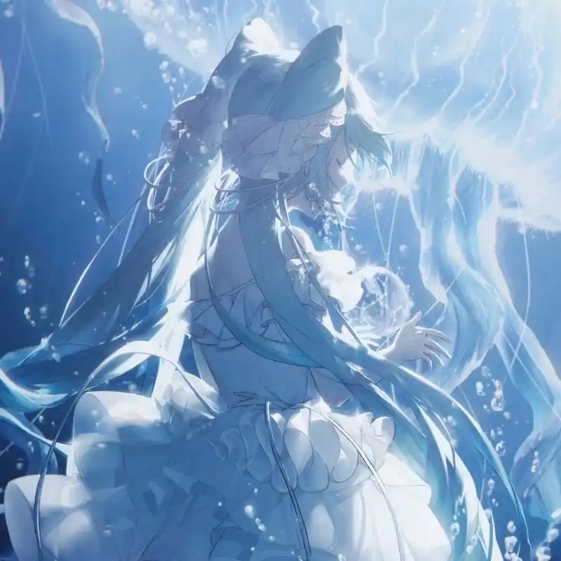 蓝色系女生头像97可抱 瞒着浩瀚宇宙向你靠近,星河万顷是你的见面礼