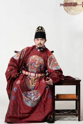 控弦织锦十二团龙章衮明代龙袍国风汉服定制