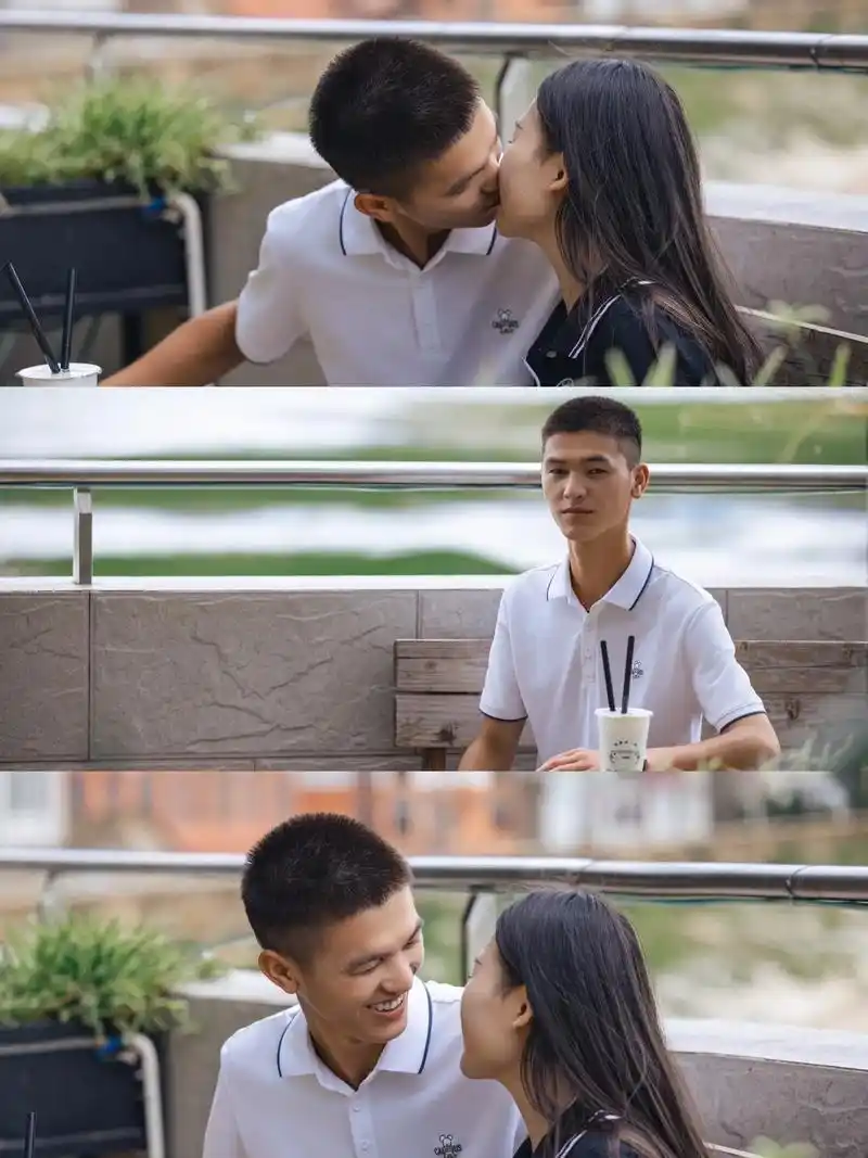 脱下常服的军恋情侣写真,兵哥哥甜甜的恋爱.关于吻,我喜欢周总 - 抖音