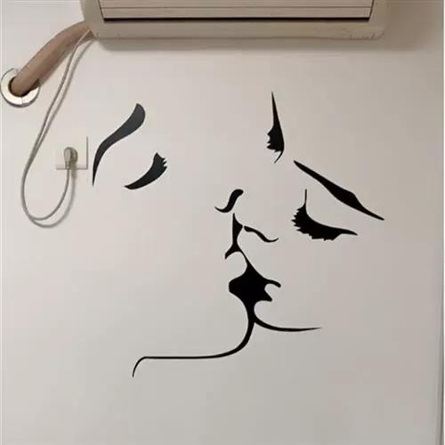 ins风情侣亲吻温馨浪漫墙贴纸创意房间布置卧室床头装饰墙壁贴