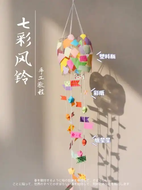 手工教程丨闲置塑料瓶改造星星折纸风铃