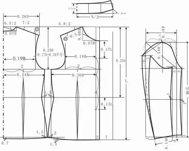 比例法制图男女衬衫结构设计与制图