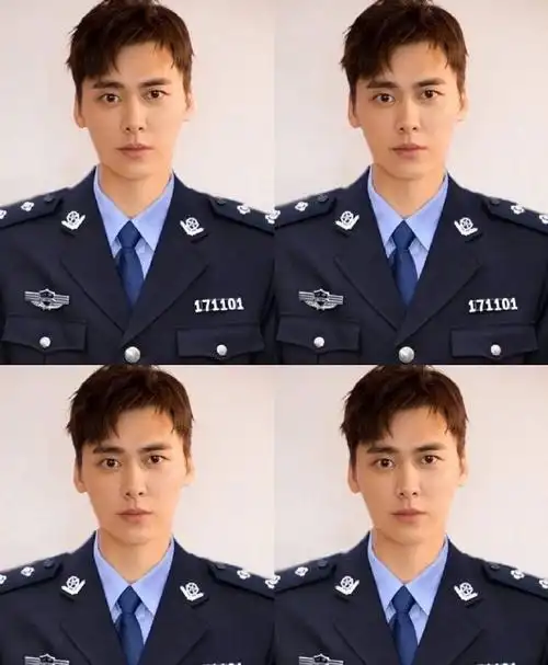 李易峰警服造型证件照
