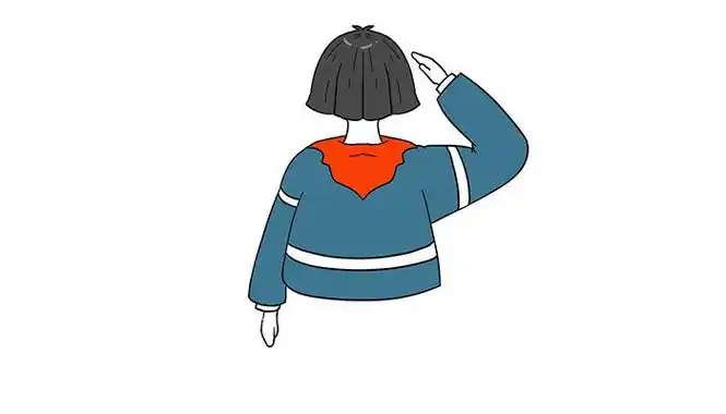 敬礼的女生背部简笔画可爱 敬礼的女生背部简笔画可爱怎么画