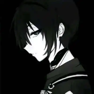 黑白动漫男生头像念七