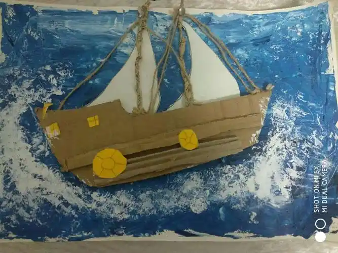 废旧纸箱再化作蔚蓝大海上的轮船,再次杨帆起航!