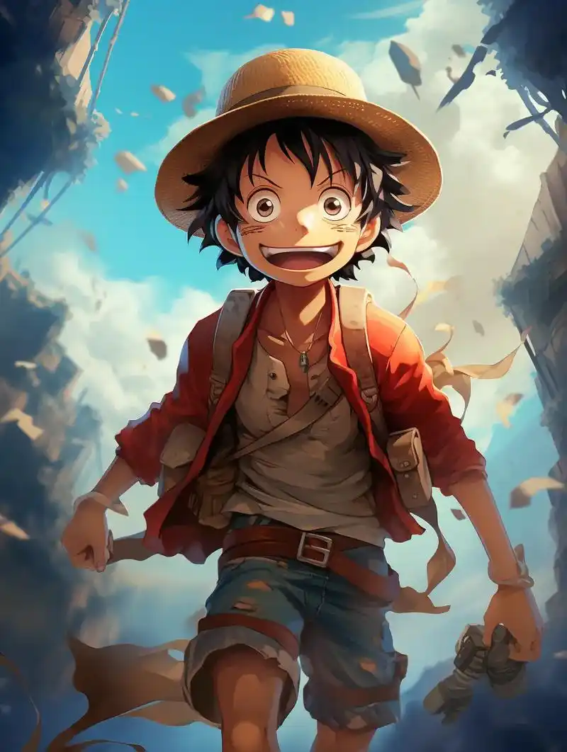 海贼王路飞,按自己的梦想去闯荡.#卡通动漫 #手机墙纸 #超 - 抖音