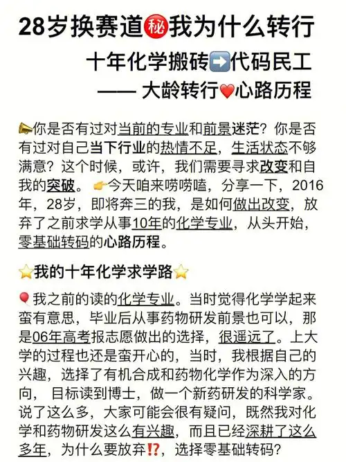 28岁换赛道04我为什么转行92解析心路历程