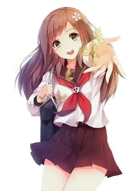 帮忙把这两张动漫女生图抠图一下