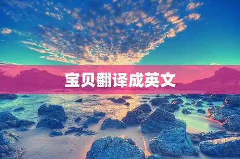 宝贝翻译成英文