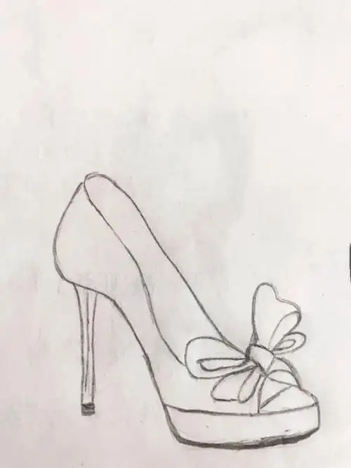 手绘高跟鞋