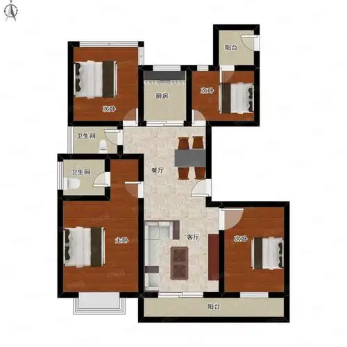 新城香悦半岛(公寓住宅)4室2厅2卫139㎡南390万