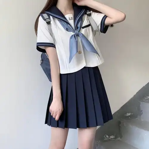 【圣迭女子】暴躁jk社原创基础款百褶裙短裙jk制服正统水手服套装
