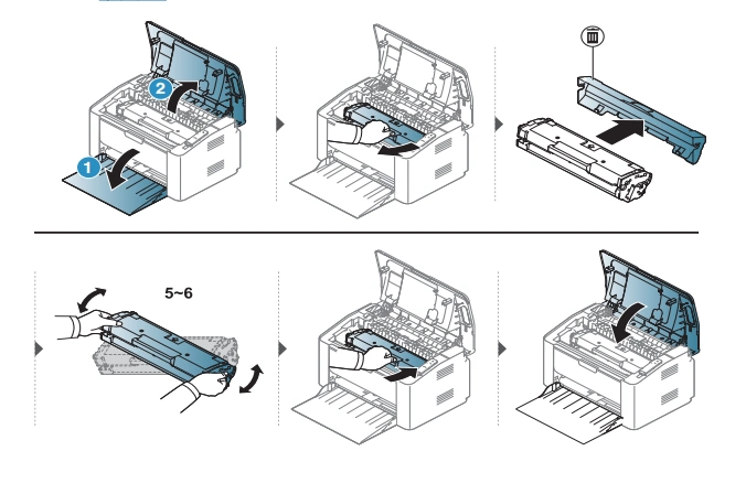 惠普108w如何更换粉盒