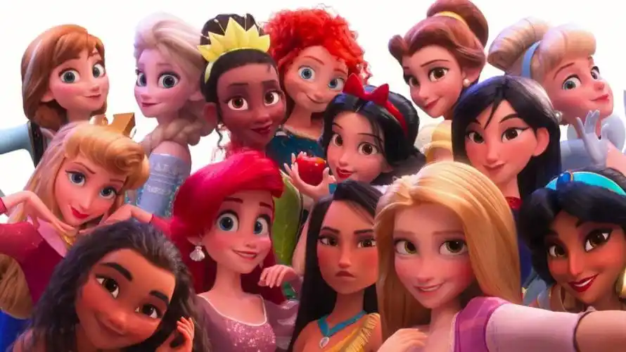 迪士尼公主合照