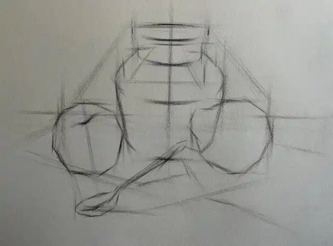 线也可以表现好体积,空间,朝向面#素描  #美术生  #美术  #美术生集训