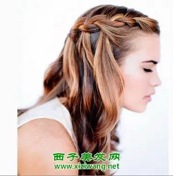 新款女生中长卷发编发 洋气又有型编发造型_编发发型_西子美发网