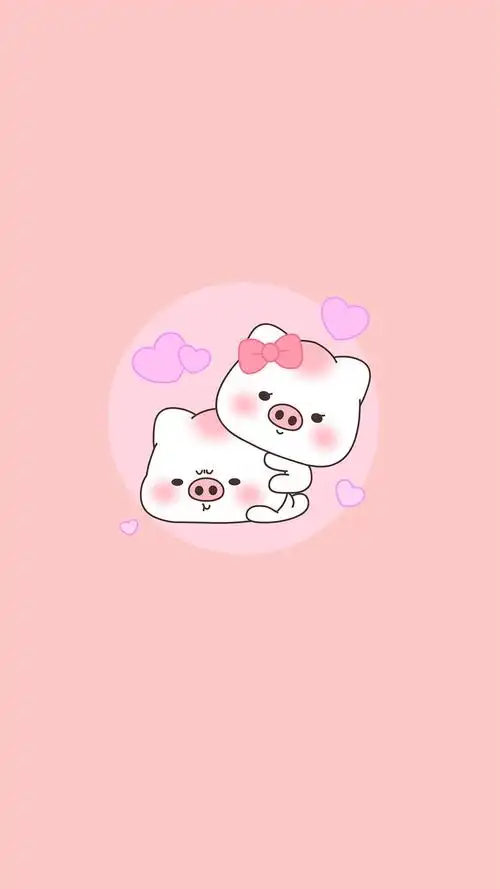 粉色小清新可爱高清手机壁纸-卡通-手机壁纸下载-美桌网