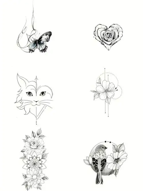 小清新纹身手稿